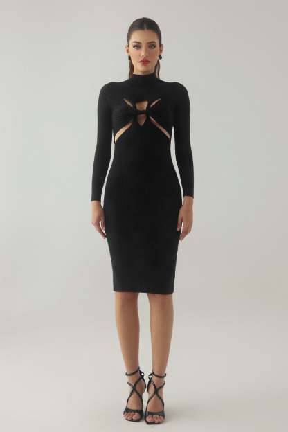 Edmonia Cutout Knitted Midi Dress
