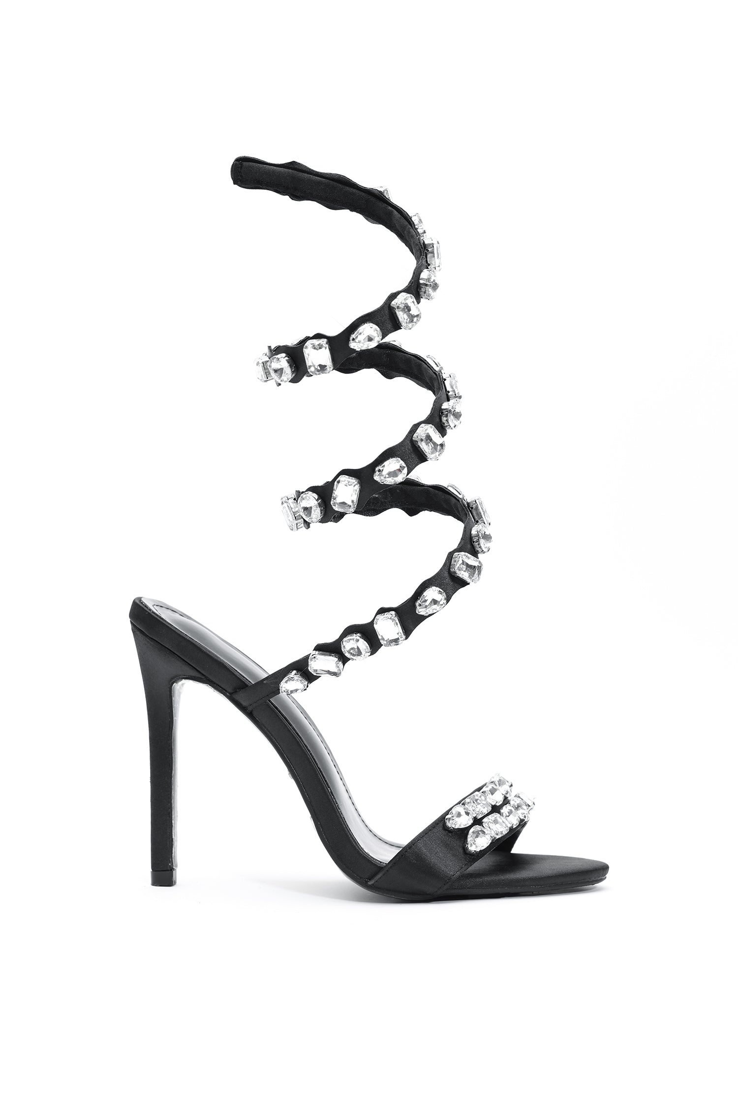 Eka Diamond Ankle Strap Stiletto Sandles