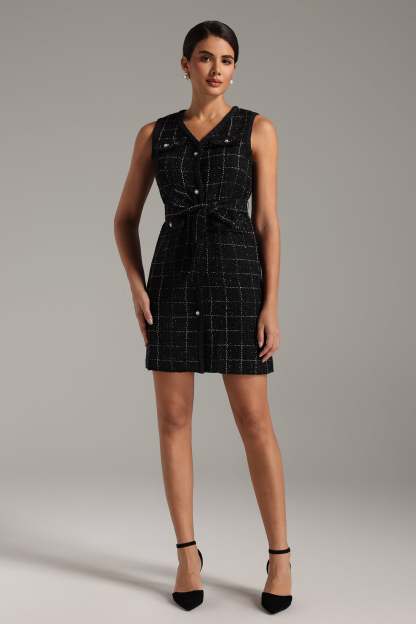 Fara Pearl Button Midi Dress