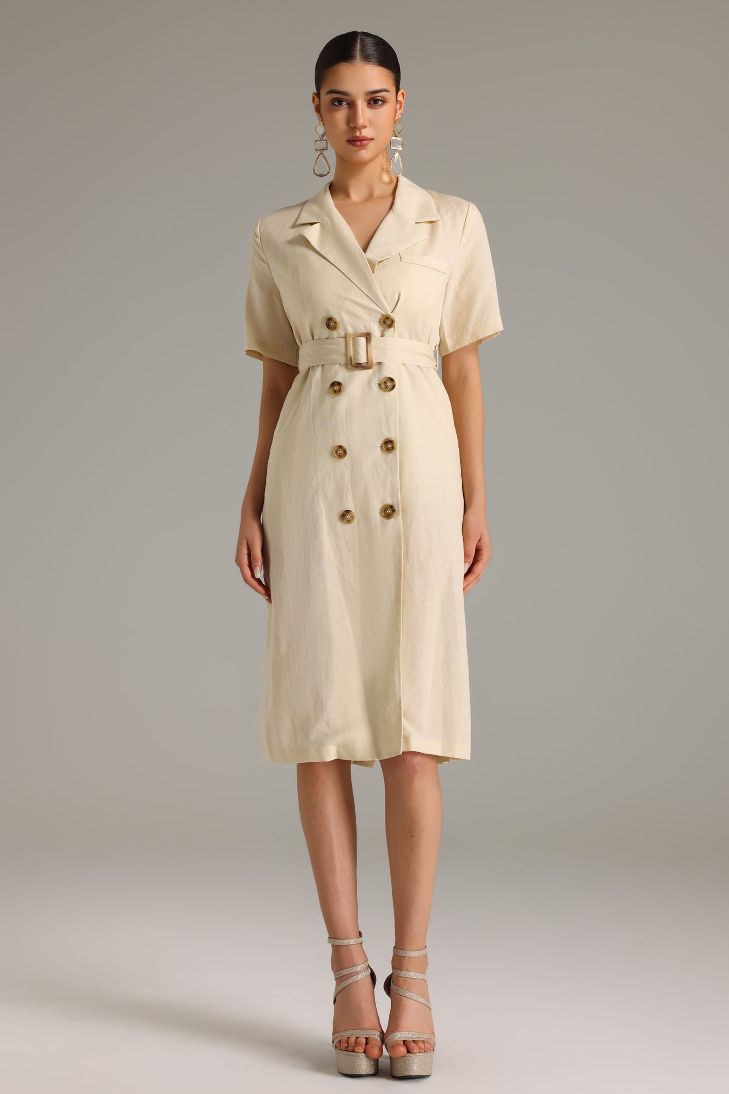 Giada Double-Breasted Belted Midi Dress