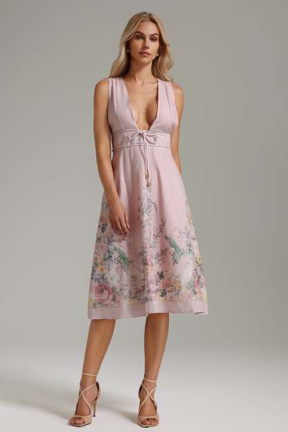Hatice Plunge Midi Dress