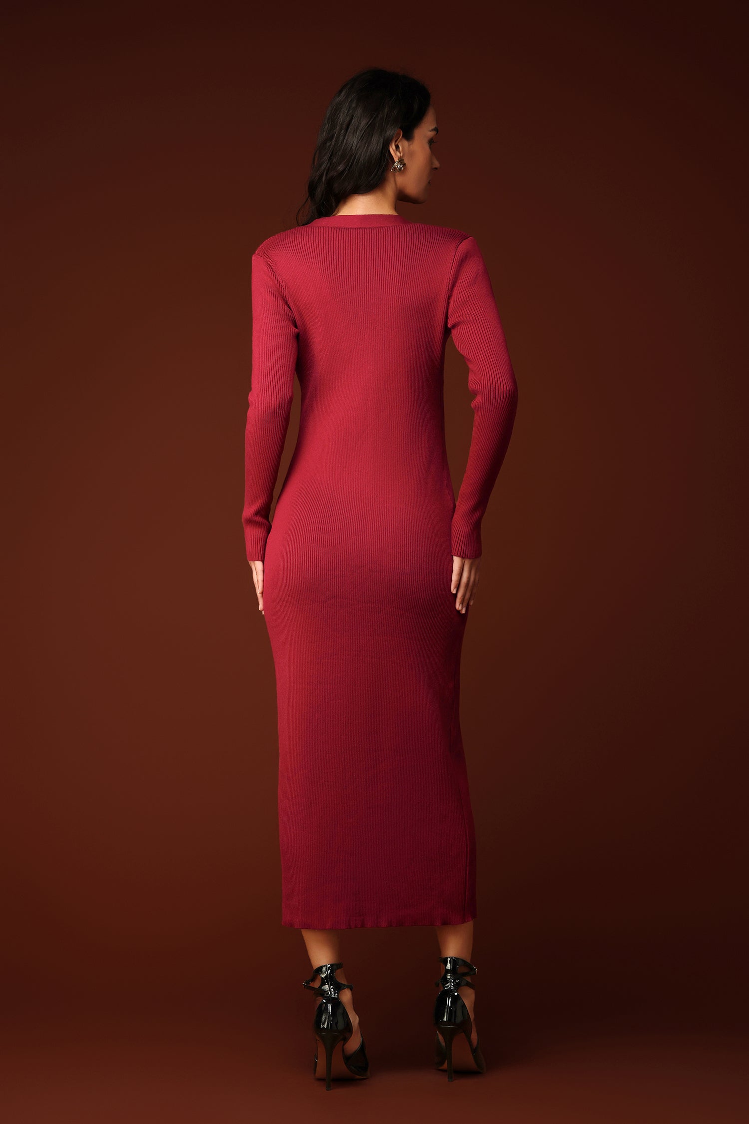 Ikara V-neck Knitted Maxi Dress