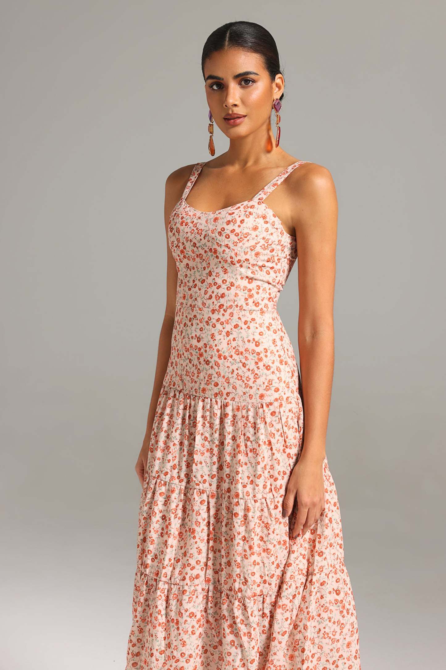 Jaelyn Floral Printed Midi Dress
