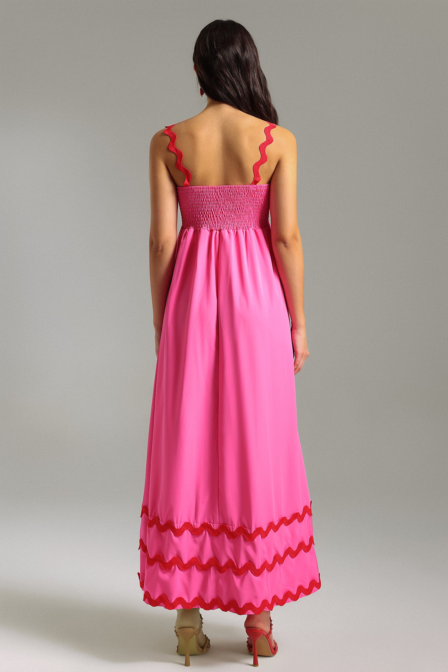 Jilly Halter Maxi Dress - Pink