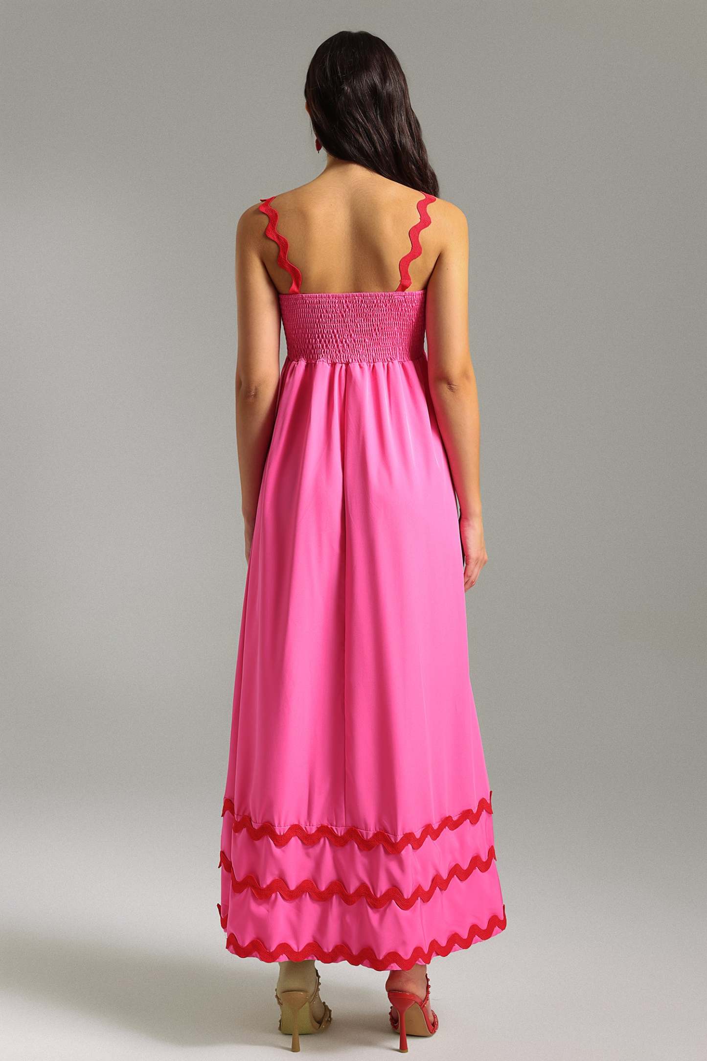 Jilly Halter Maxi Dress - Pink