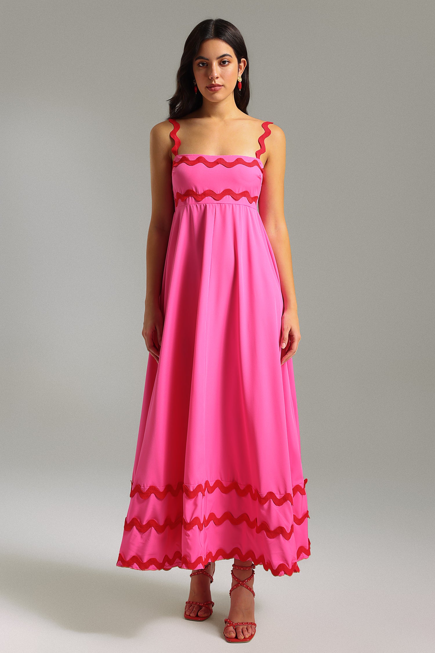 Jilly Halter Maxi Dress - Pink