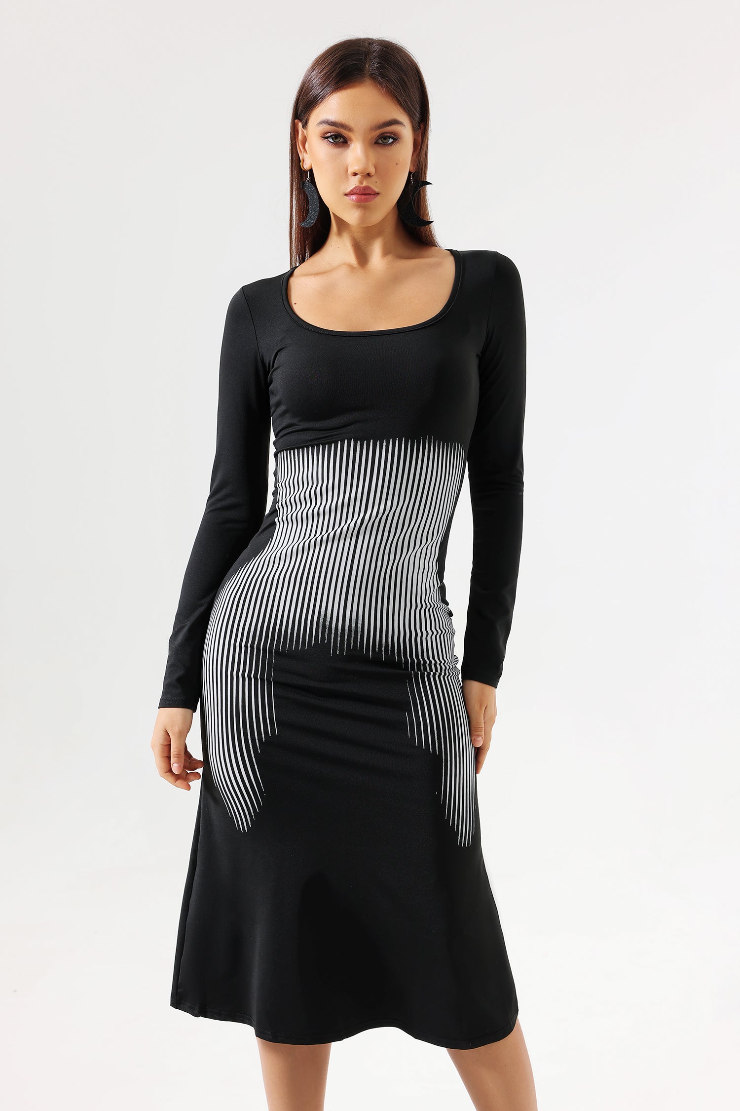 Maoma Printed Midi Dress