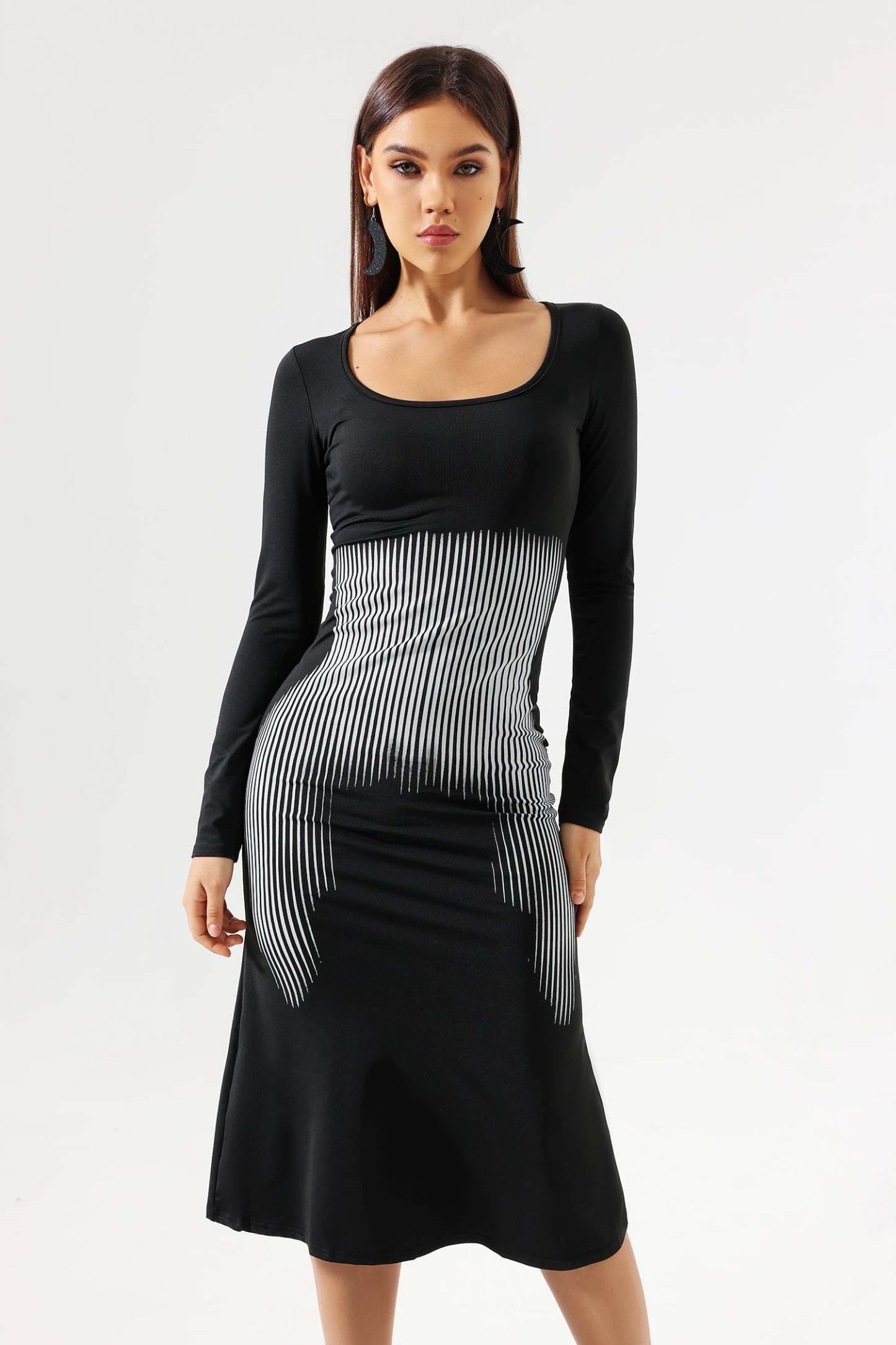 Maoma Printed Midi Dress