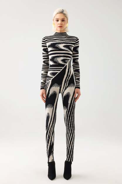 Mikin Print Knitted Jumpsuit