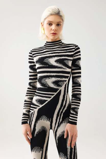 Mikin Print Knitted Jumpsuit