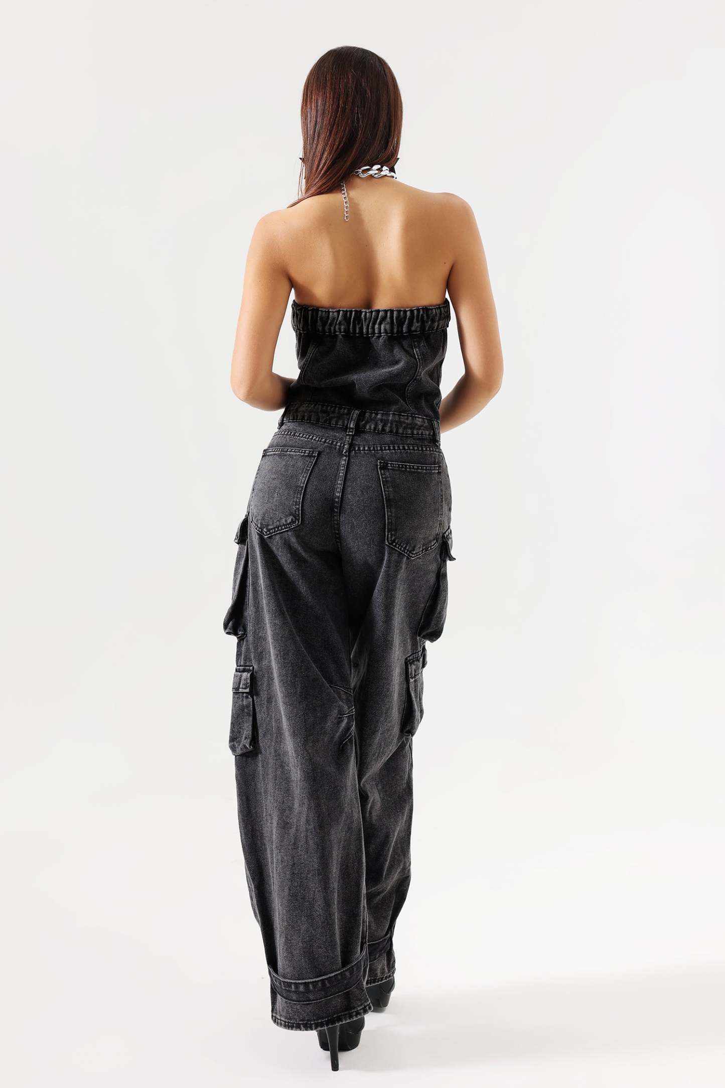 Minon Tube Denim Jumpsuit