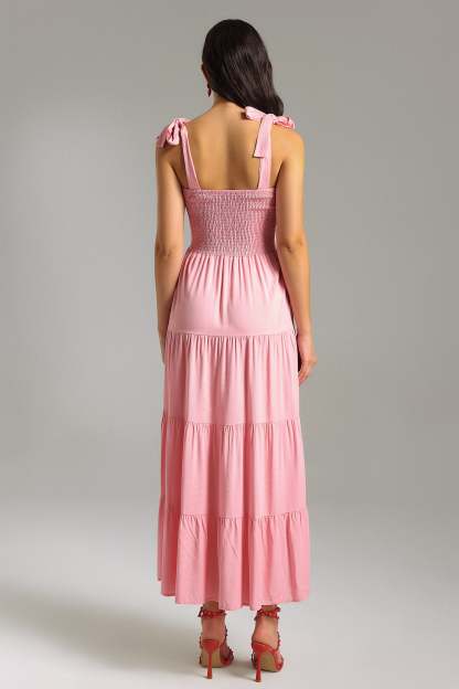 Ola Strap Maxi Dress - Pink
