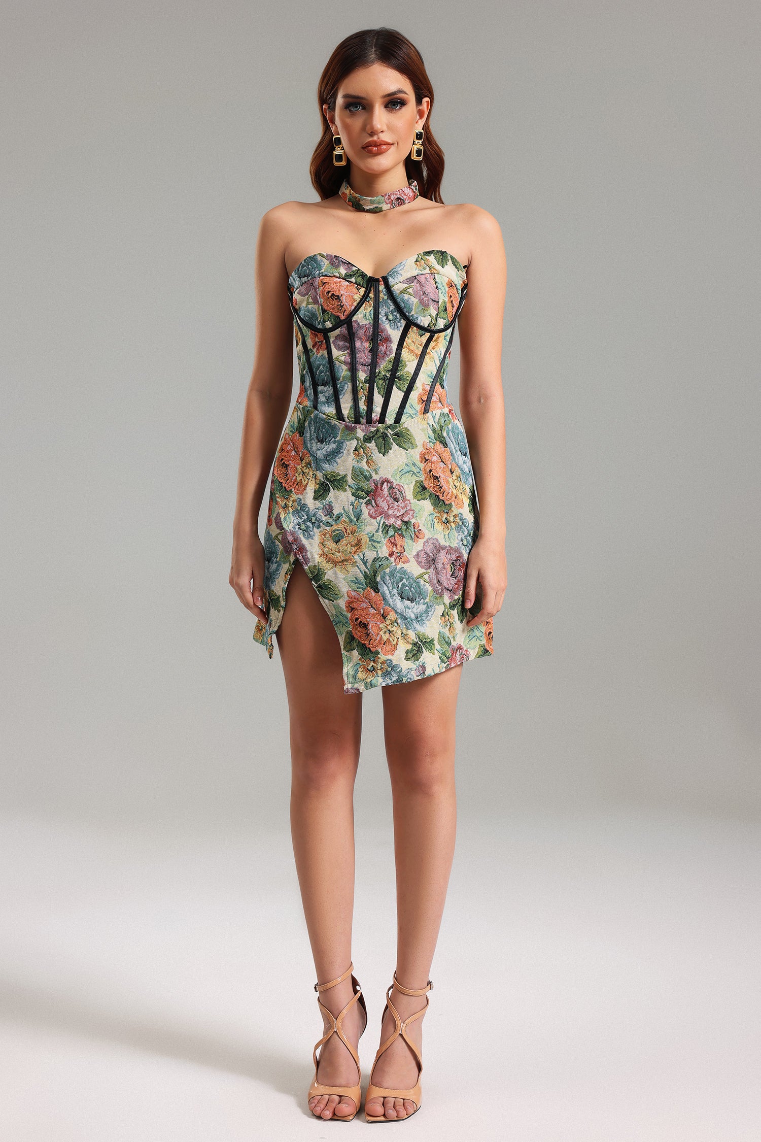 Opal Floral Tube Mini Dress