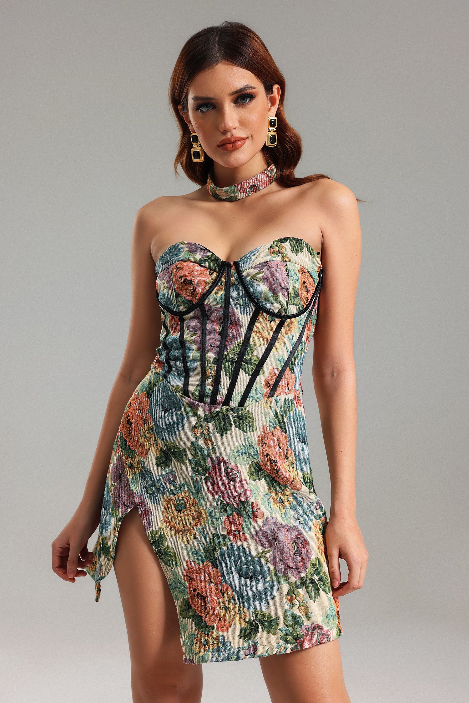 Opal Floral Tube Mini Dress