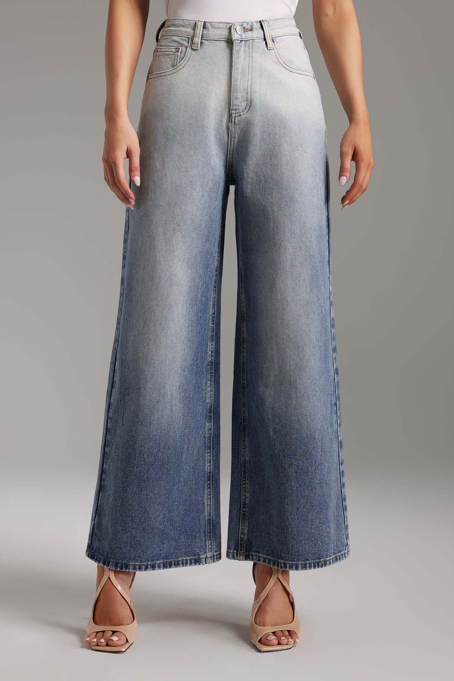 Pallas Gradient Wide-Leg Jeans