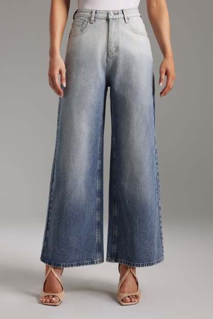 Pallas Gradient Wide-Leg Jeans