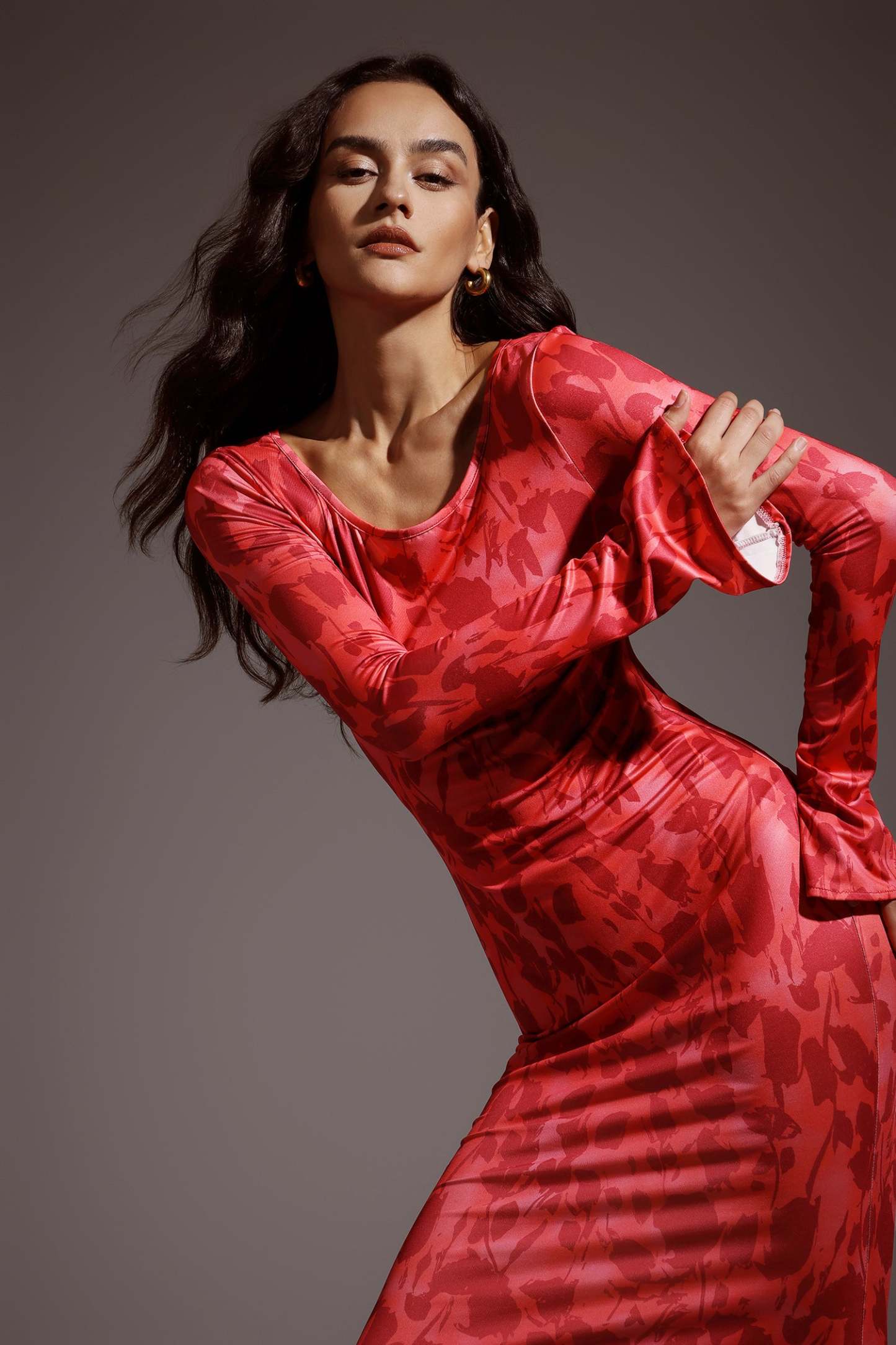 Ralaya Flare Sleeves Maxi Dress