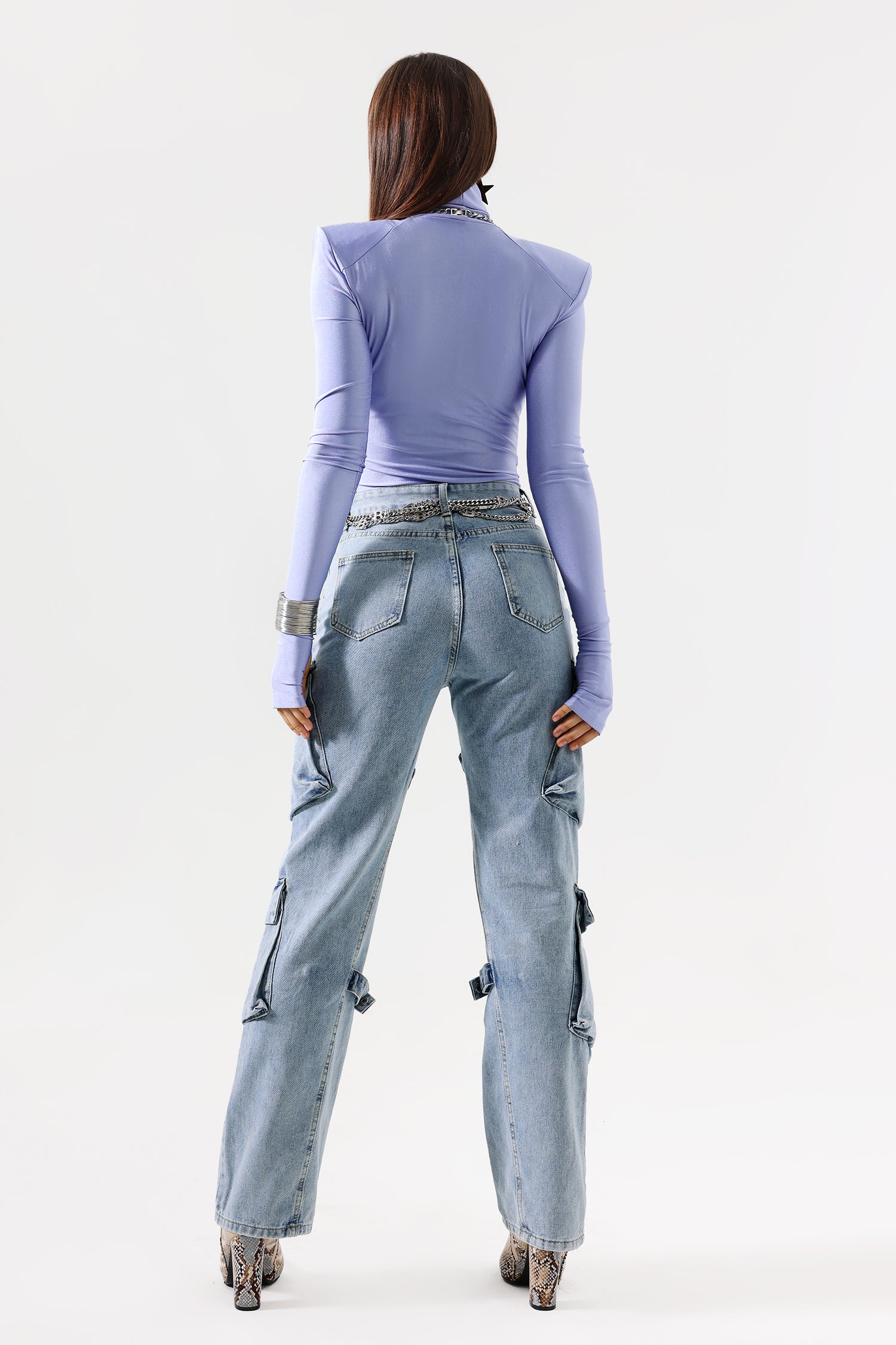 Reggie Padded Shoulder Bodysuit