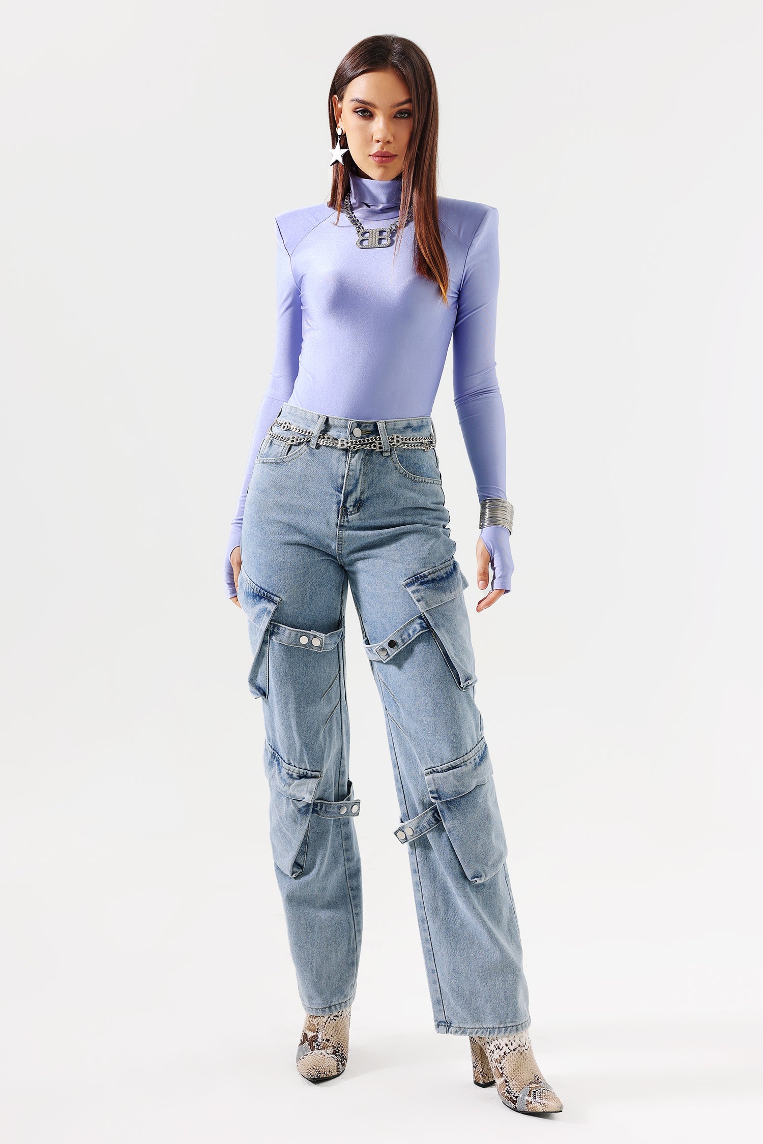 Reggie Padded Shoulder Bodysuit