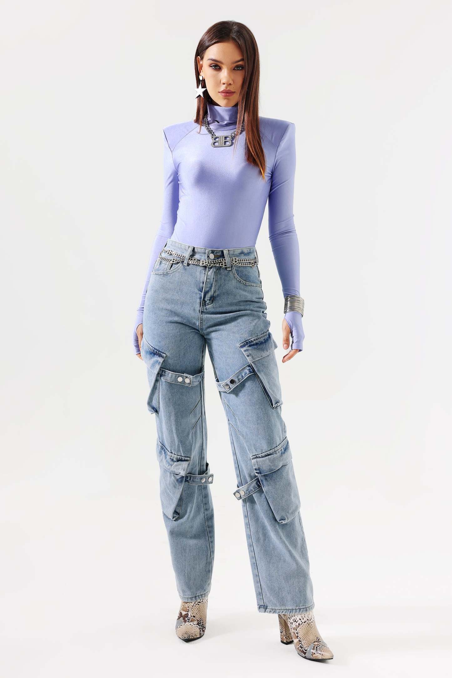 Reggie Padded Shoulder Bodysuit