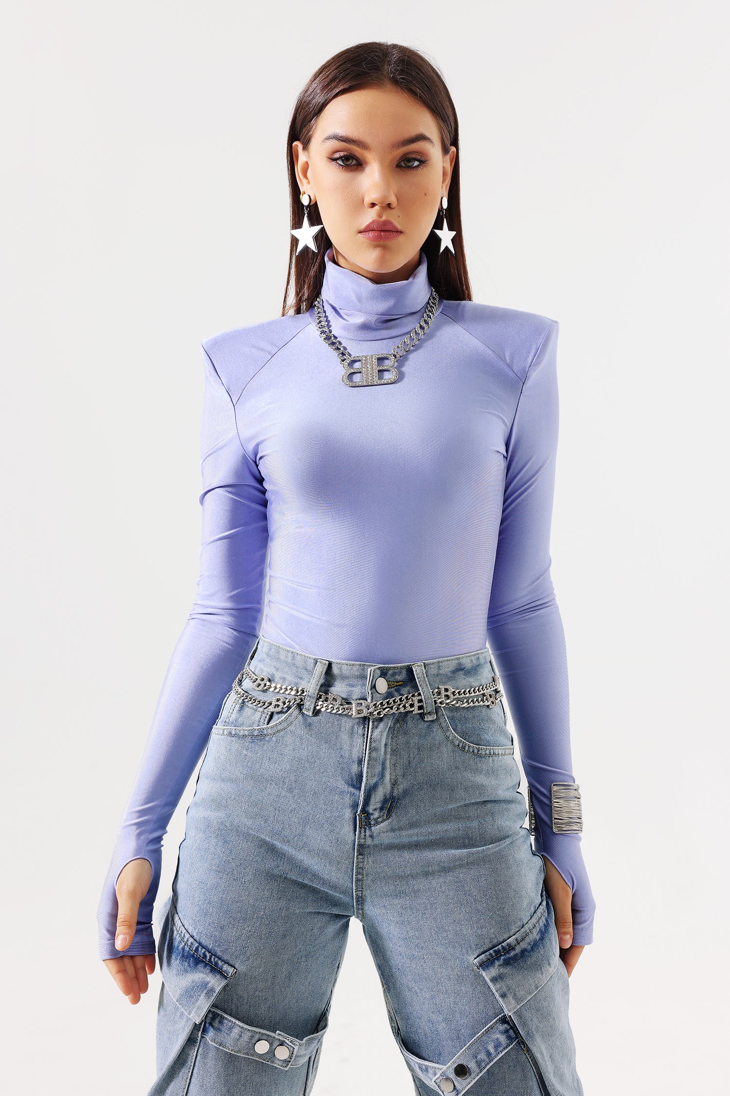 Reggie Padded Shoulder Bodysuit