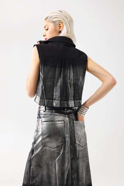 Scarlett Metallic Denim Set
