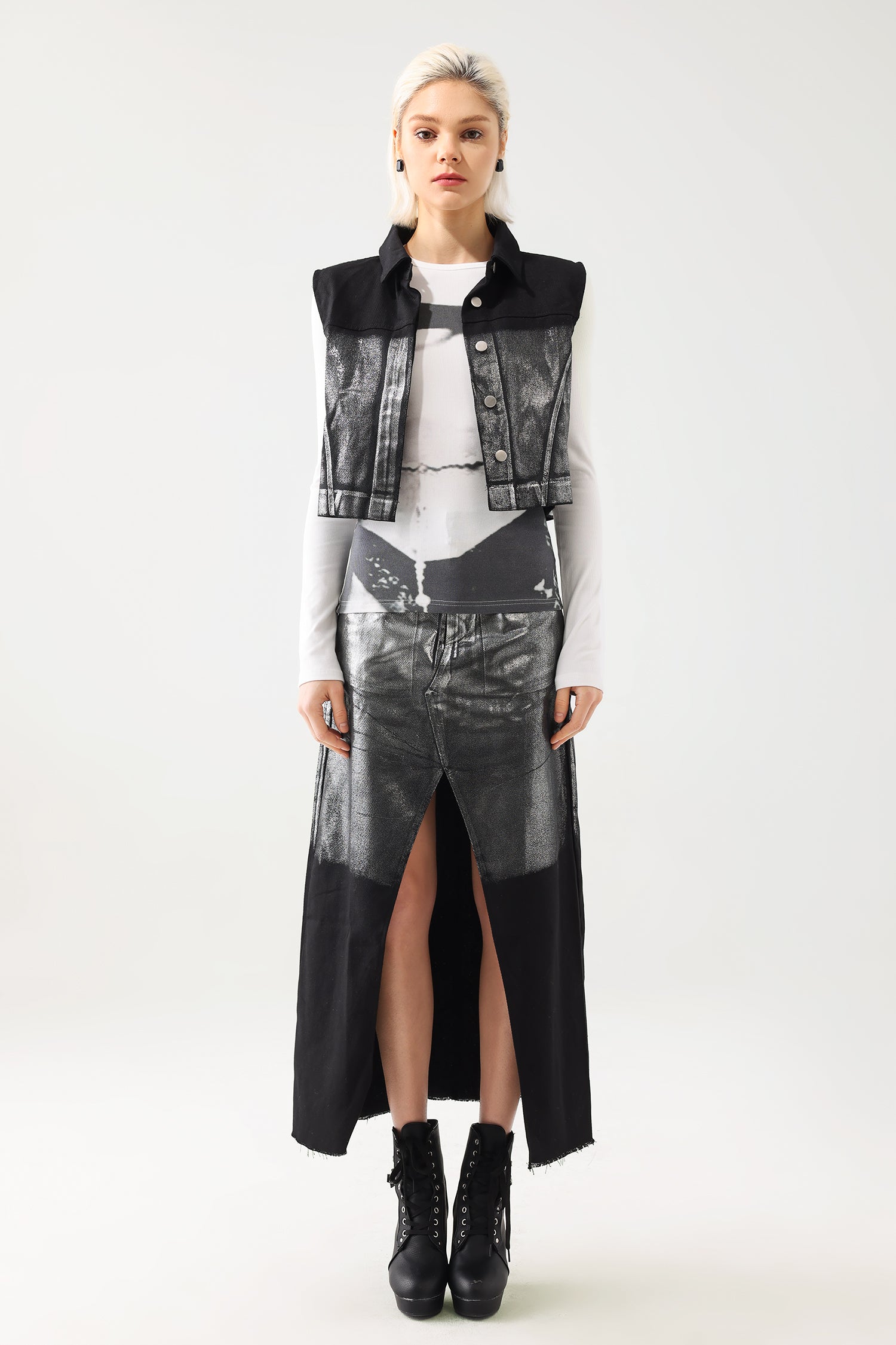 Scarlett Metallic Denim Set