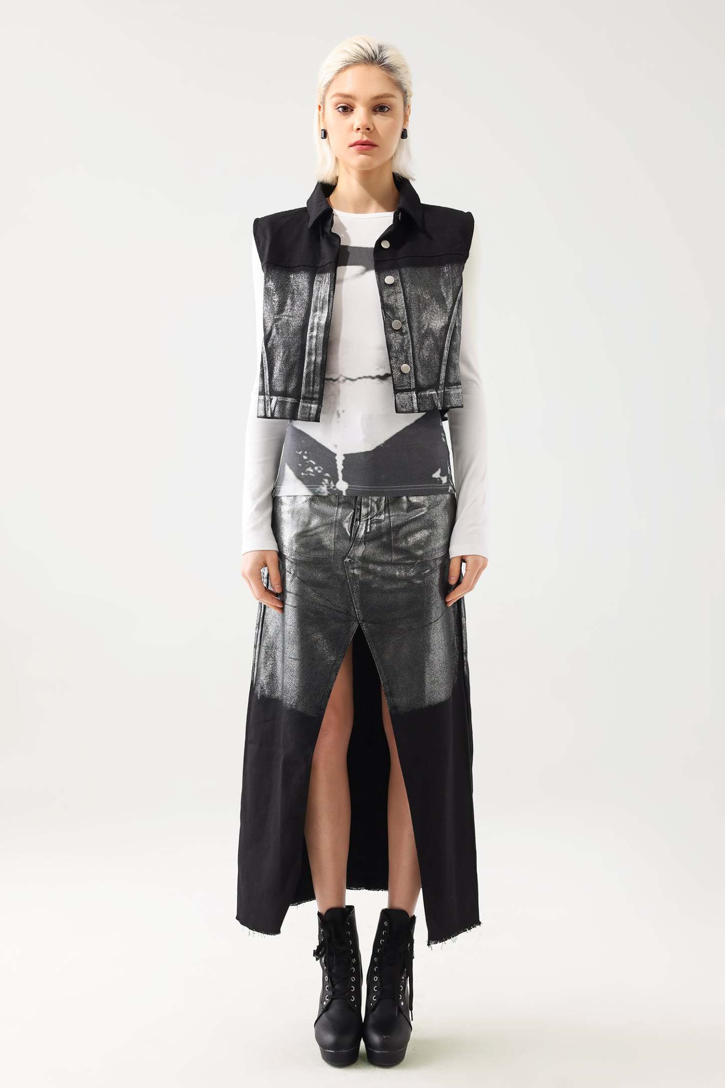 Scarlett Metallic Denim Set