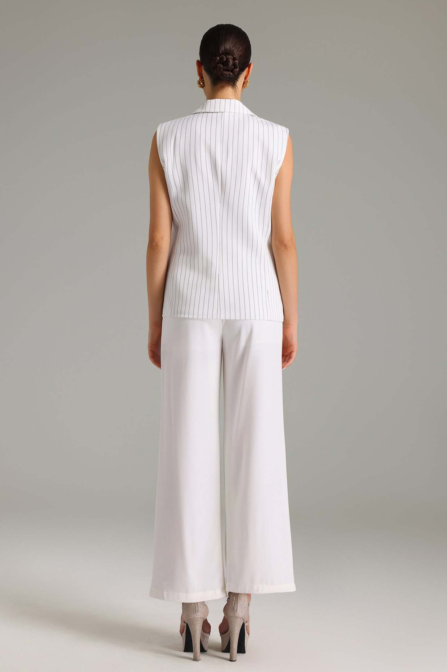 Serena Deep-V Stripe Vest