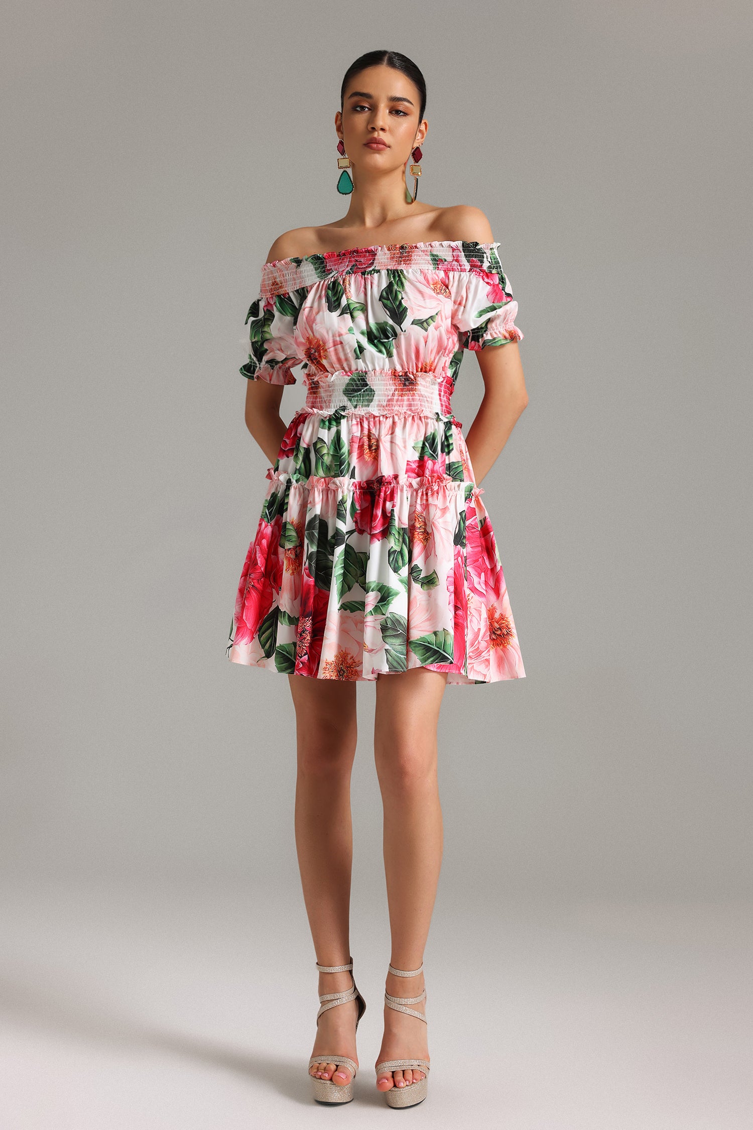 Silas Off Shoulder Floral Mini Dress