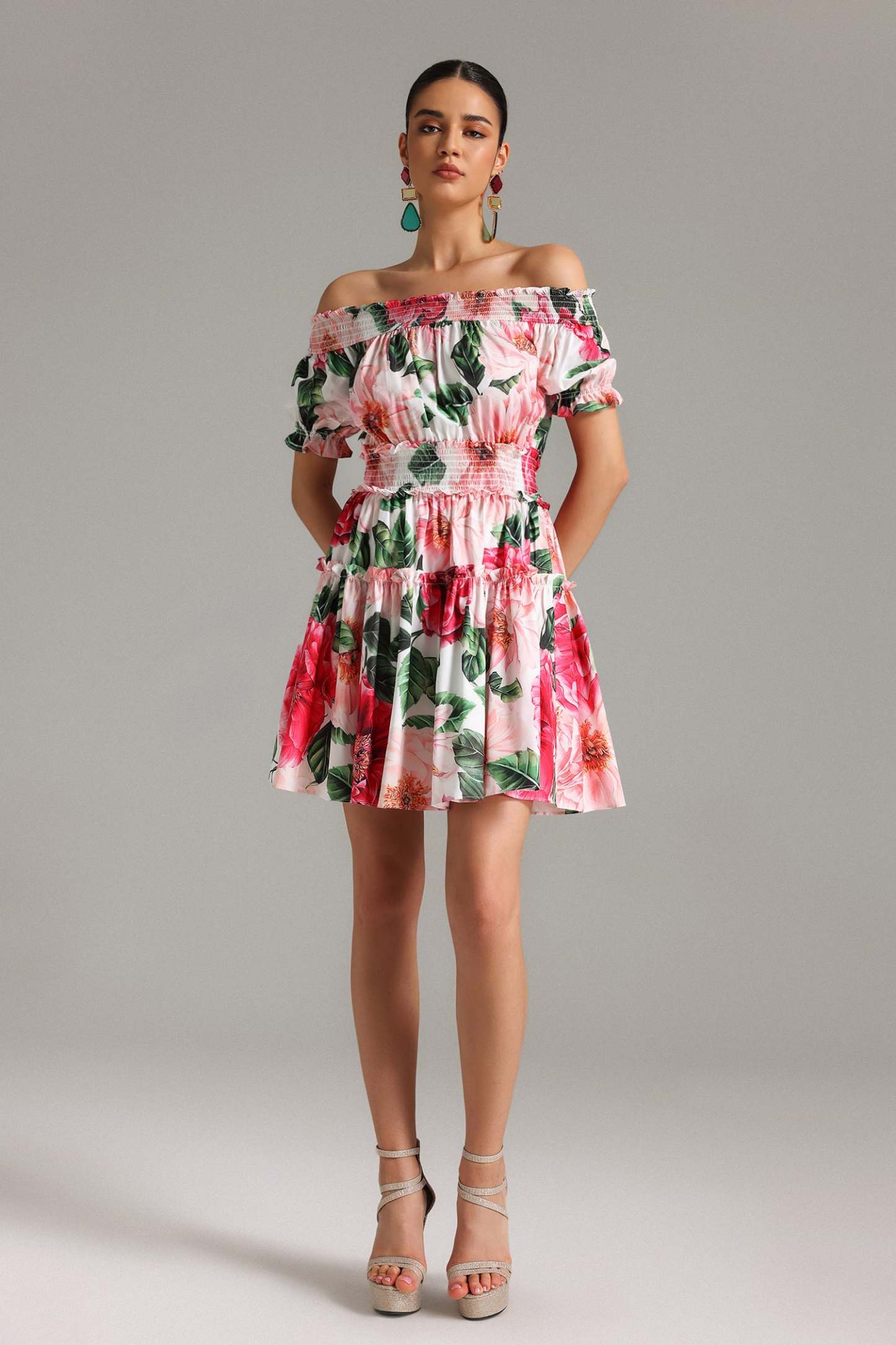 Silas Off Shoulder Floral Mini Dress