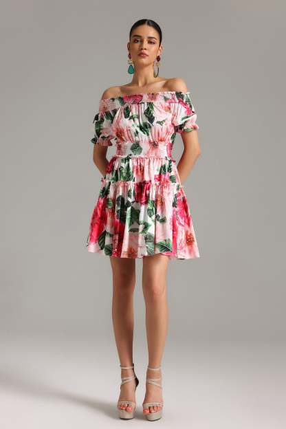 Silas Off Shoulder Floral Mini Dress