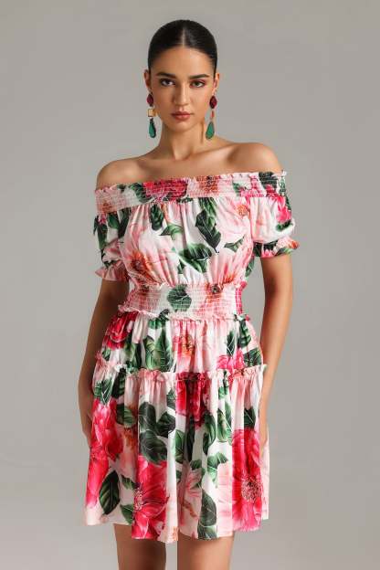 Silas Off Shoulder Floral Mini Dress