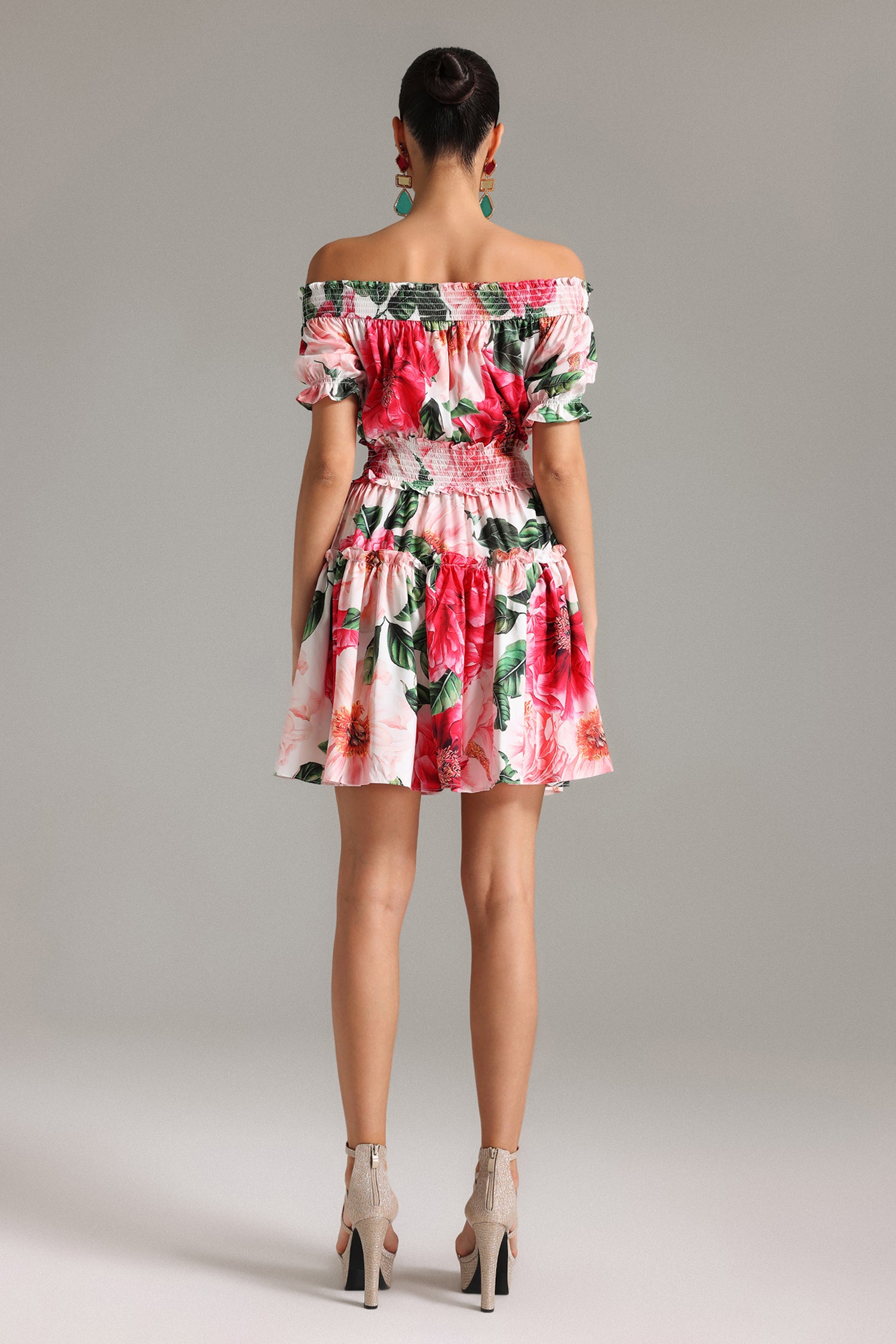 Silas Off Shoulder Floral Mini Dress