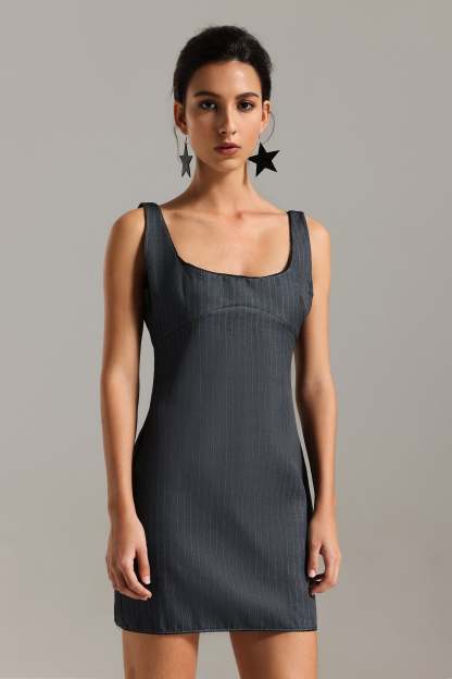Susan Sleeveless Stripe Mini Dress
