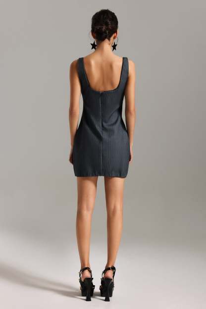Susan Sleeveless Stripe Mini Dress