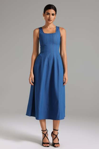 Vercia Denim Strap Dress