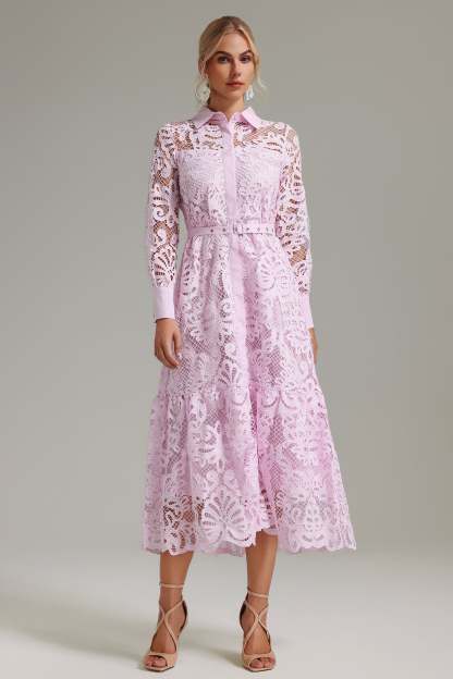 Villa Embroidered Hollow Dress