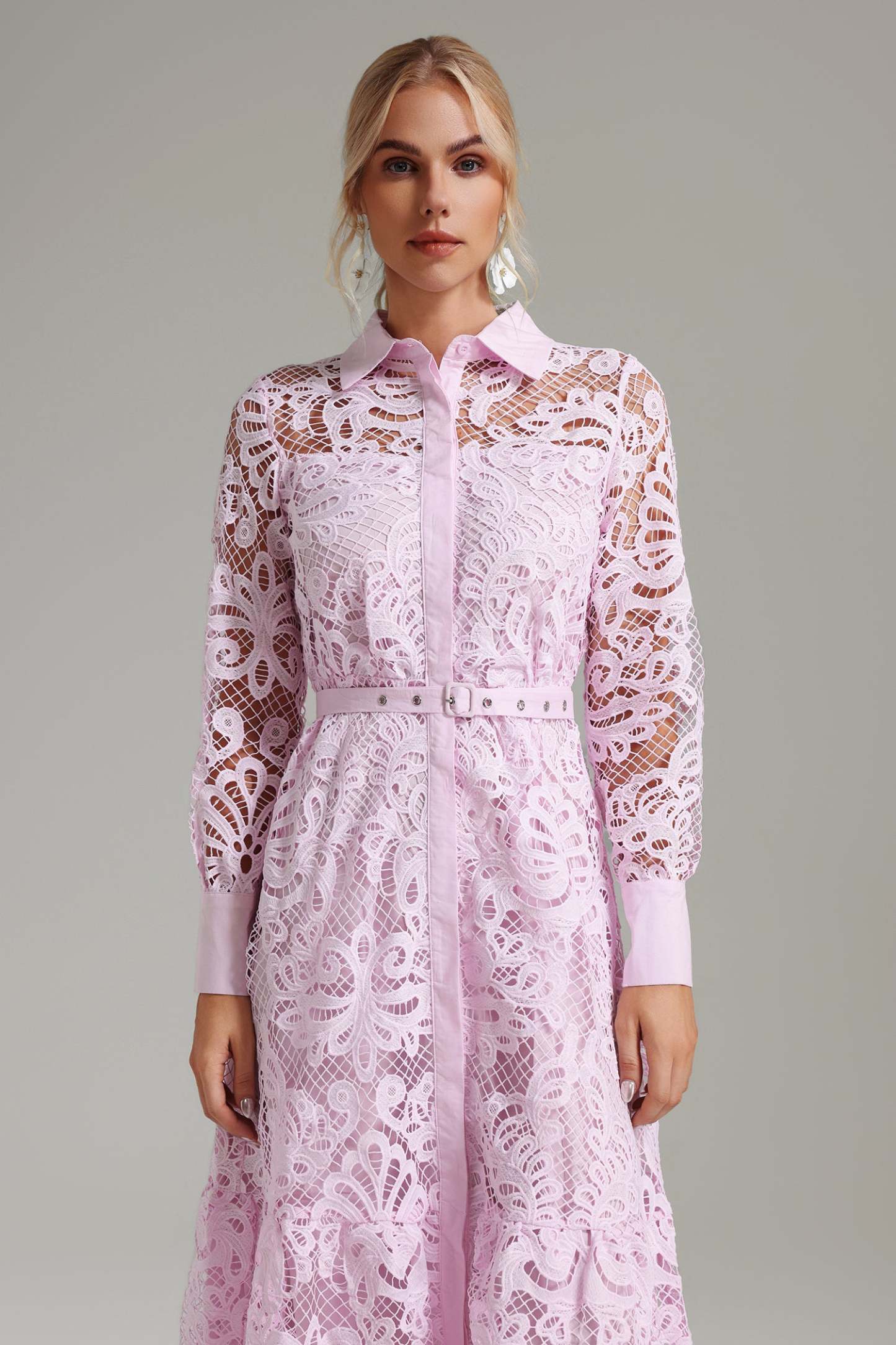Villa Embroidered Hollow Dress