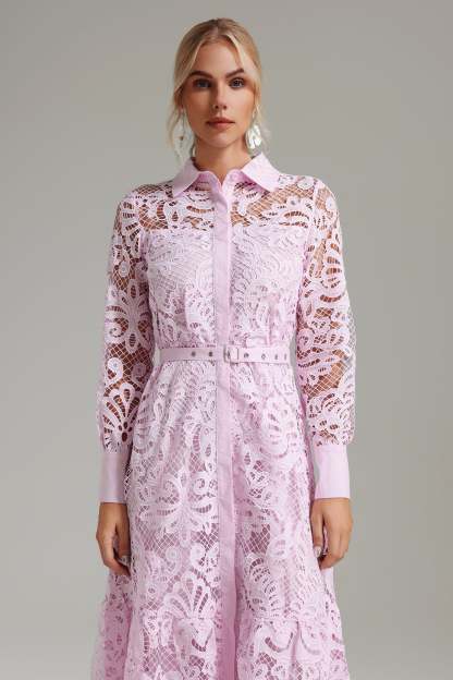Villa Embroidered Hollow Dress