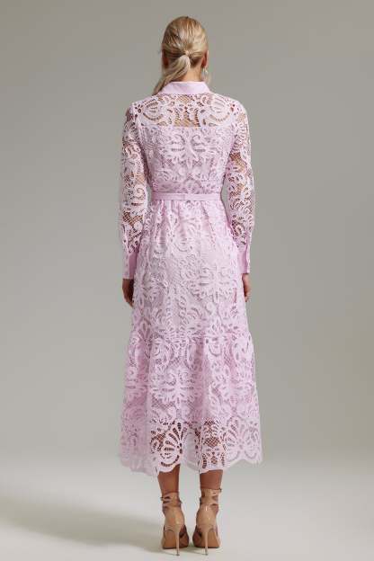 Villa Embroidered Hollow Dress