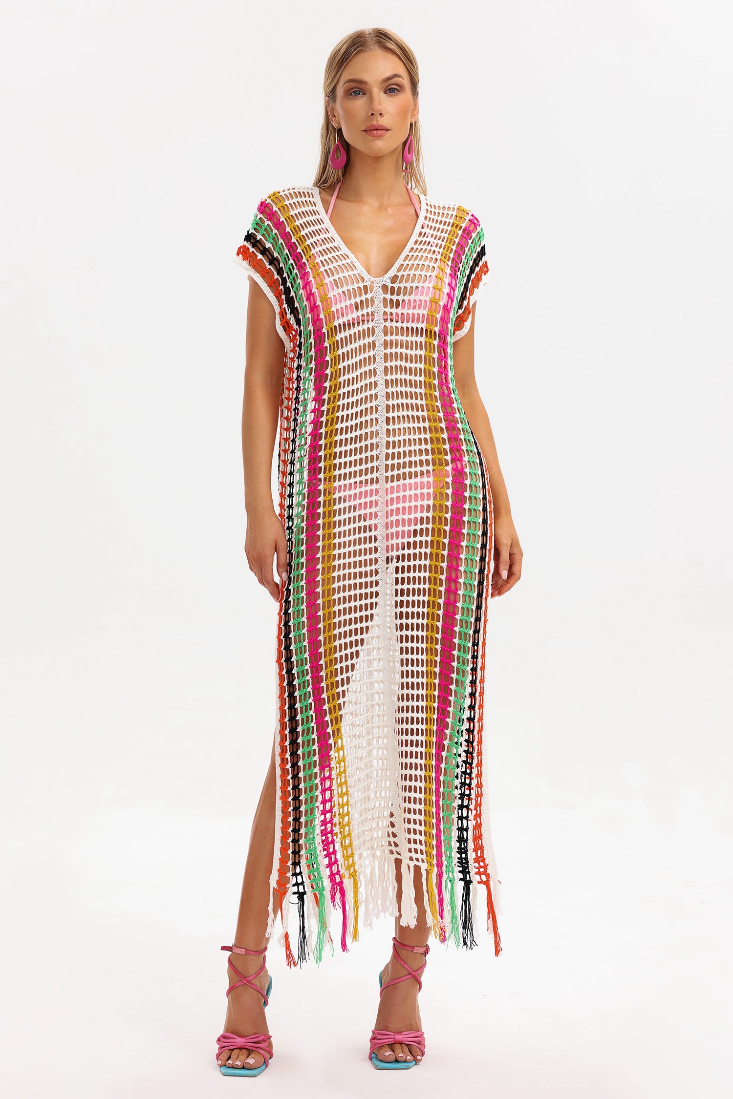 Viomo Knitted Slit Beach Cover