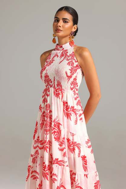 Vleah Sleeveless Printed Maxi Dress