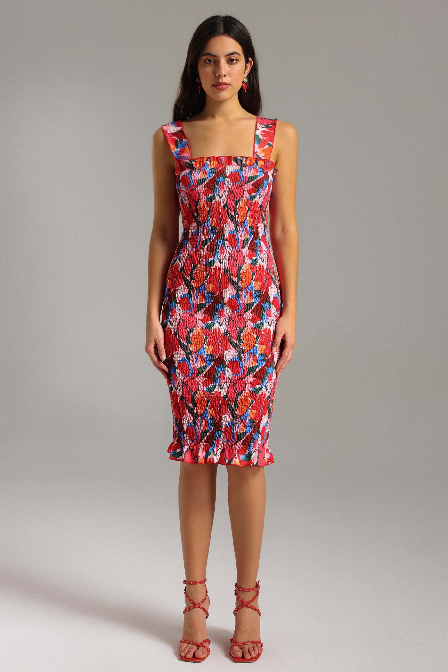 Yoka Bodycon Printed Midi Dress