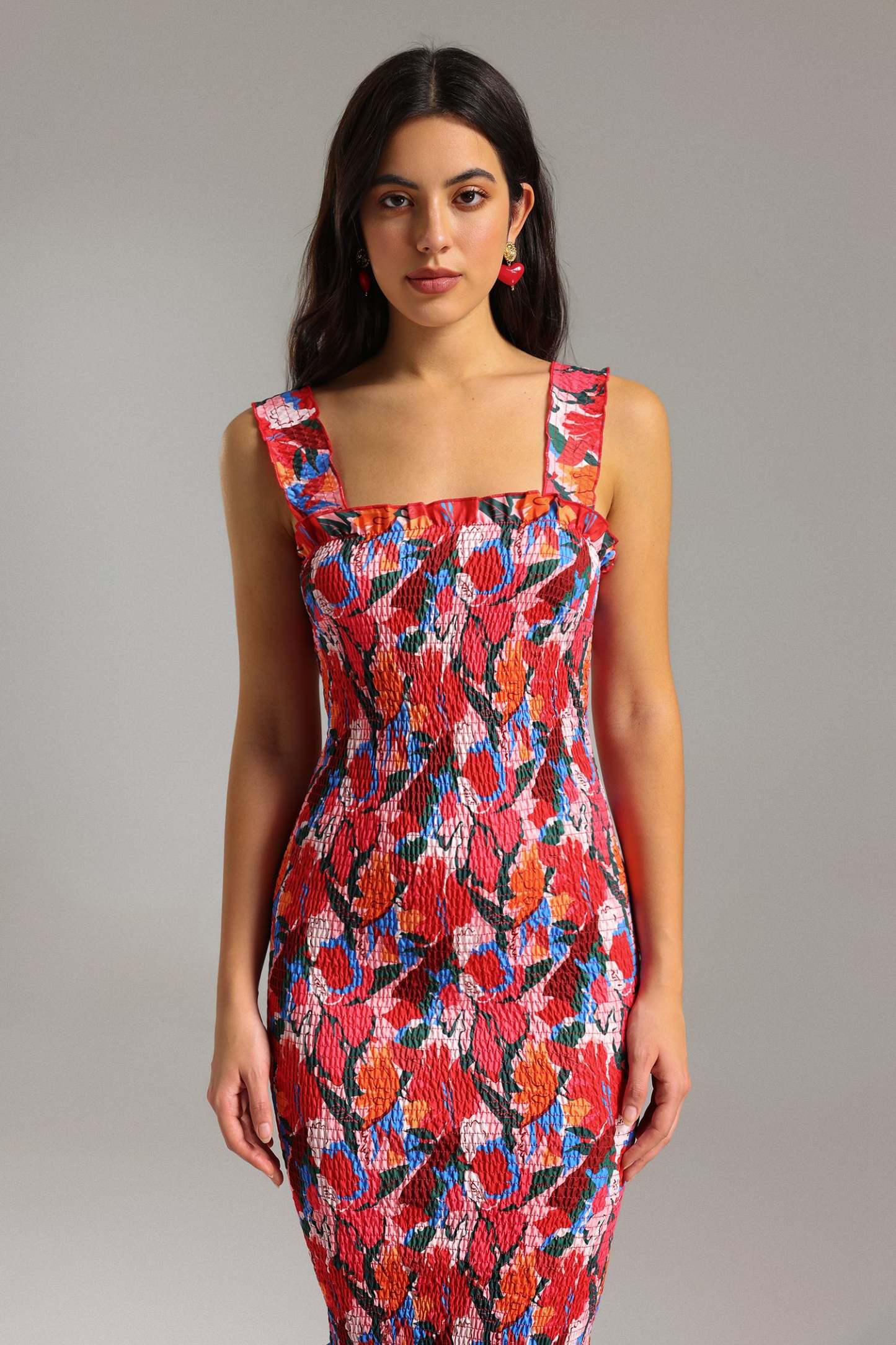 Yoka Bodycon Printed Midi Dress