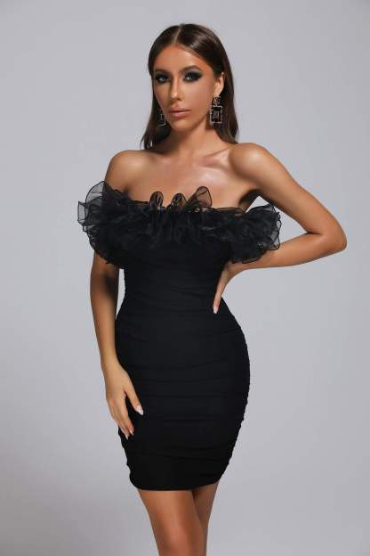 Thalia Mini Bandage Dress - Black