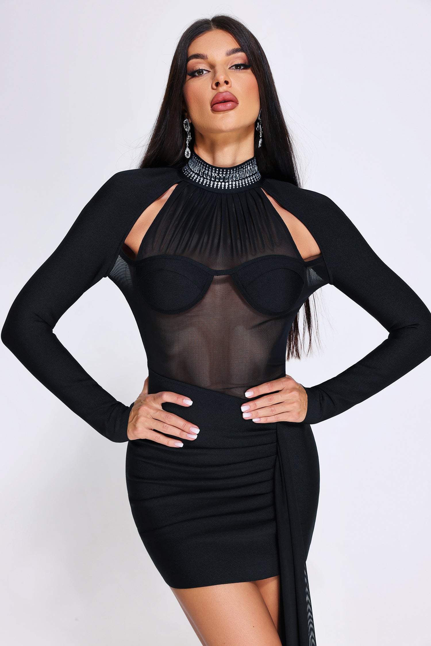 Ikora Cutout Mesh Dress