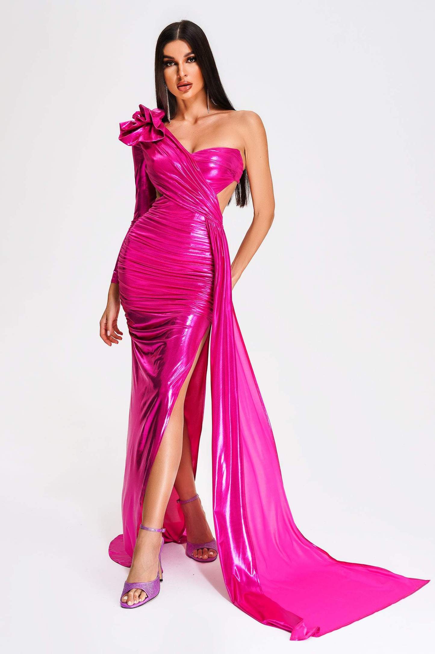 Iva One Shoulder Maxi Dress