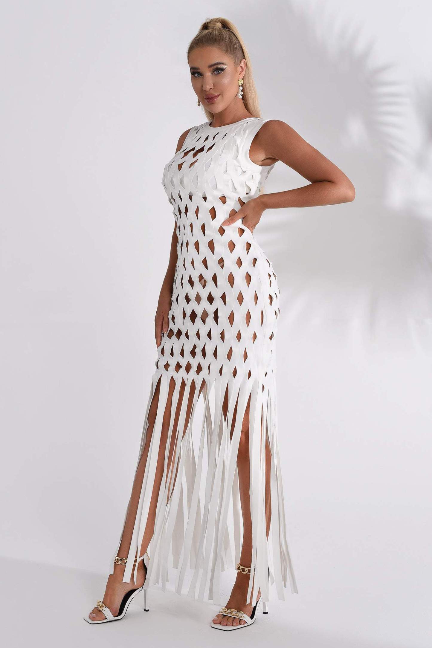Arta Tassel Maxi Bandage Dress