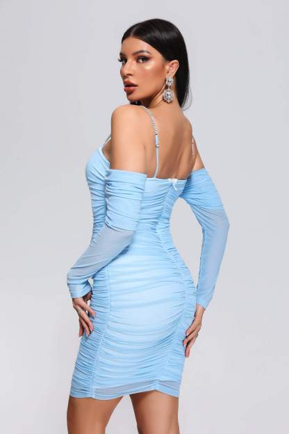 Sass Mesh Midi Bandage Dress